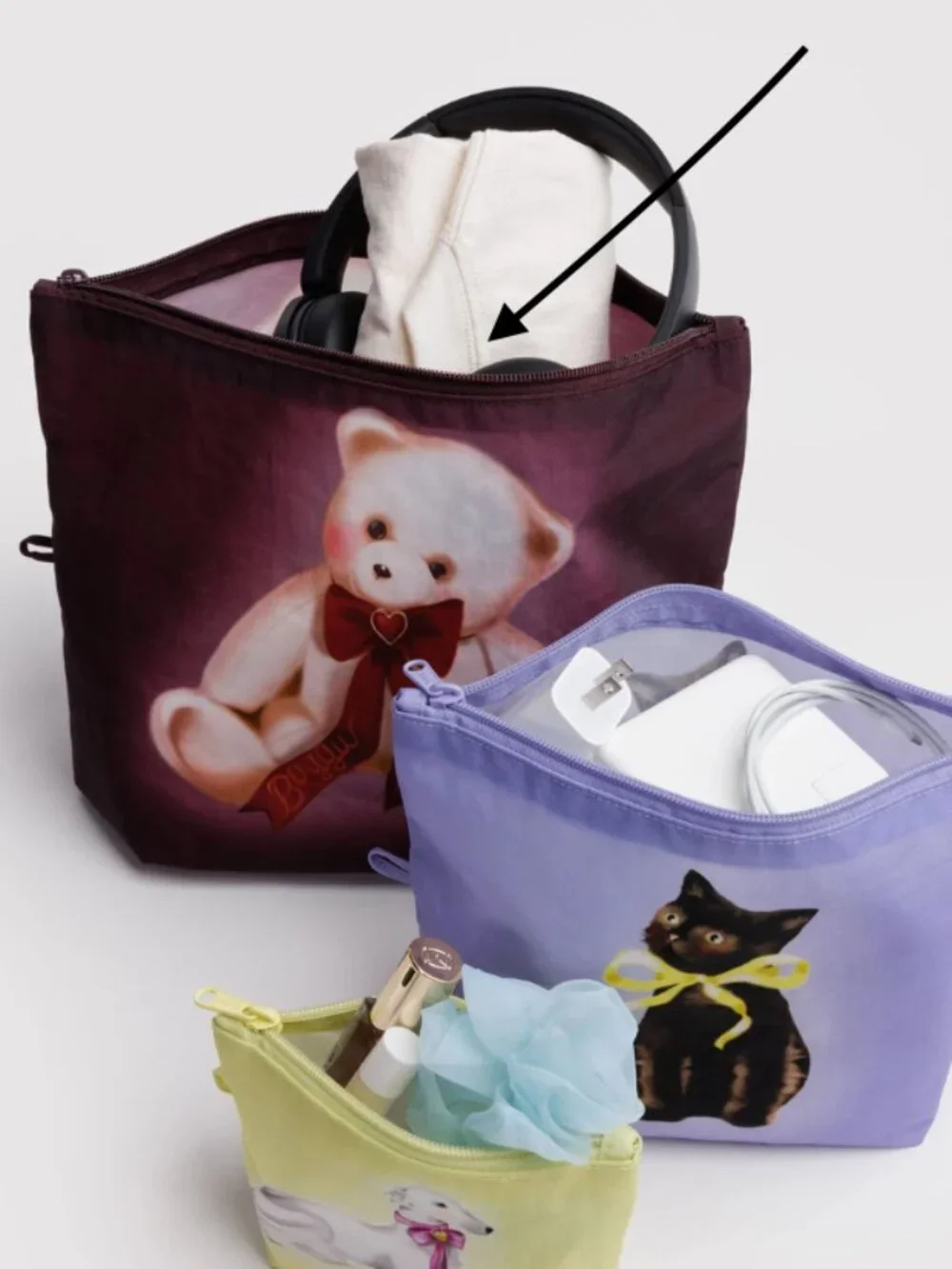 Baggu Go Pouch: Large Pouch (Fancy Animals)